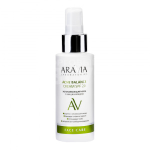 Крем для лица ARAVIA Acne Balance Cream SPF 20 Успокаивающий крем с ниацинамидом, 100 мл