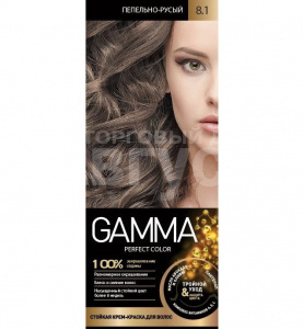 Краска для волос Gamma Perfect Color тон 8.1, пепельно-русый
