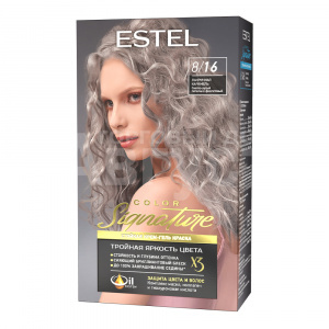 Крем-гель краска для волос Estel Color Signature тон 8/16, Лакричная карамель