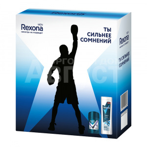 Набор подарочный Rexona Men Active power (дезодорант 50 мл+гель для душа и шампунь 180 мл), мужской