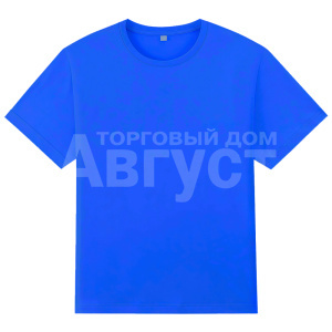 Футболка унисекс без принта, плотность 160г, размер XL (50-52) 100% хлопок карде супрем василек