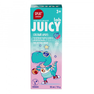 Зубная паста Splat JUICY LAB, Спелый арбуз, с фтором 3+, 55 мл