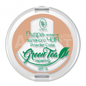 Пудра компактная Triumf Green Tea repairing Powder Cake тон 04 Натуральный беж