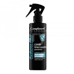 Спрей для волос Compliment Hyaluron Filler, Гиалуроновое заполнение термозащита c эффектом антистатика, 200 мл
