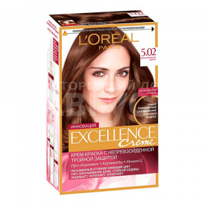 Краска для волос L'Oreal Excellence Creme тон 5.02, обольстительный каштан