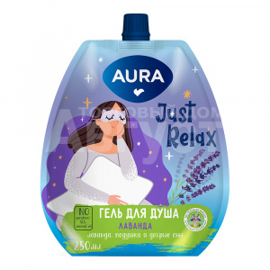 Гель для душа Aura Лаванда, дой-пак, 250 мл