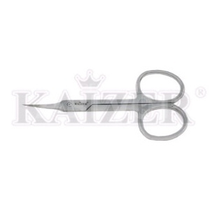 Ножницы маникюрные Kaizer 404028 закругленные для кутикулы, лезвие 20 мм, 90 мм, цвет серебро