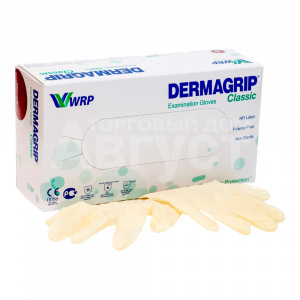 Перчатки хозяйственные латексные Dermagrip, размер M