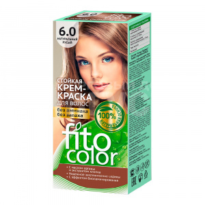 Краска для волос Fito Color Без аммиака и запаха тон 6.0, натуральный русый
