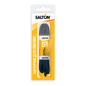 Шнурки для обуви Salton 54/04 плоские с пропиткой, черный, 120 см