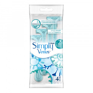 Станок для бритья Gillette SATIN CARE simply venus 2 лезвия одноразовый, женский, 4 шт