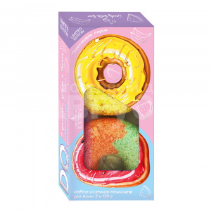 Соль для ванн Лаборатория Катрин 18105 Пончики, Summer DOnut's, шипучая, 2*130г, 260 г