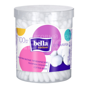Ватные палочки Bella в банке, 100 шт