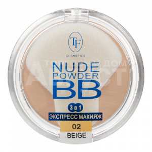 Пудра компактная Triumf Nude BB Powder, бежевый, тон 02