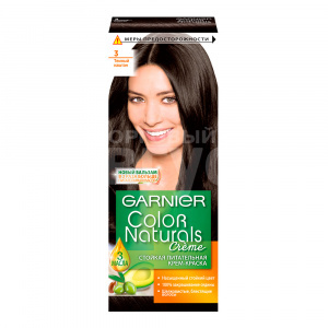Краска для волос Garnier Color Naturals тон 3, Темный каштан