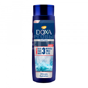 Гель для душа DOXA FOR MEN 3 в 1, Максимальное увлажнение, мужской, 400 мл