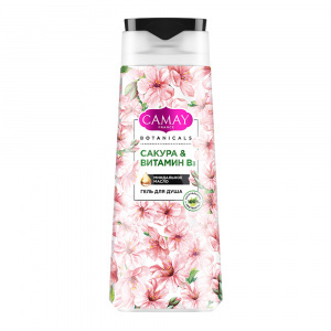 Гель для душа Camay BOTANICALS Японская сакура без парабенов, 250 мл