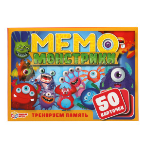 Настольная игра Умные игры 4630115527268 Мемо, Монстрики, тренируем память,50 карточек