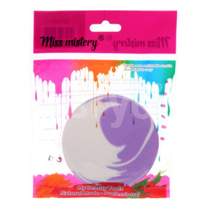 Спонж для макияжа 757-359 Эффекто, для макияжа 8*1,5см, розовый,фиолетовый, 1 шт