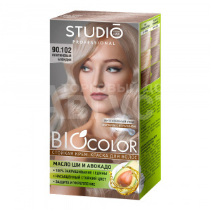 Крем-краска для волос Studio Professional BioColor тон 90.102, Платиновый блондин, 115 мл
