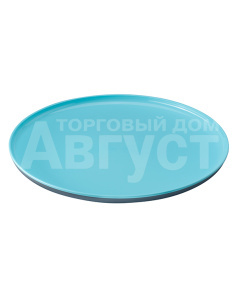 Тарелка G-604 плоская круглая 25 см, полипропилен, голубой