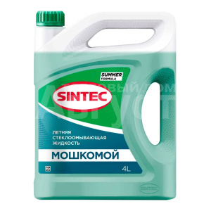 Жидкость омыватель Sintec летняя, Мошкомой, 4 л