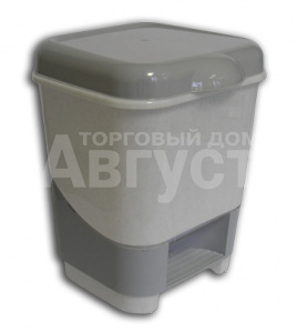 Контейнер для мусора С427 пластиковый с крышкой, с педалью, 8 л