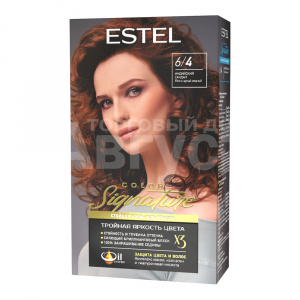 Крем-гель краска для волос Estel Color Signature тон 6/4, Индийский сандал