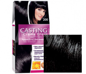 Краска для волос L'Oreal Casting Creme Gloss без аммиака тон 200, черный кофе