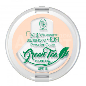 Пудра компактная Triumf Green Tea repairing Powder Cake тон 02 Слоновая кость