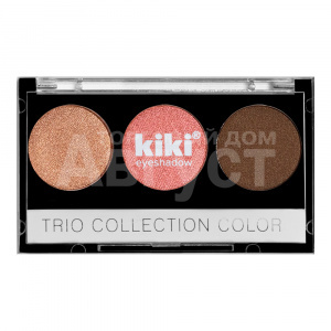Тени для век Kiki Trio Collection Color палетка 3 оттенка, бежевые, розовые, пудрово-коричневые, тон 101