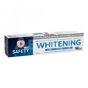 Зубная паста SAFETY MED Whitening для деликатного отбеливания зубов, 100 мл