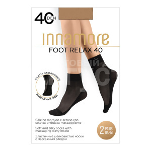 Носки капроновые Innamore Foot Relax 40 ден, miele (светлый загар), 2 пары