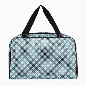 Косметичка 2804975 на молнии, с ручками, с сеткой 23*9*15 см, ПВХ, голубой