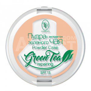 Пудра компактная Triumf Green Tea repairing Powder Cake тон 05 Естественный беж