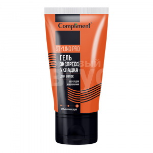 Гель для волос Compliment STYLING PRO экспресс-укладка для волос, сильная фиксация, 165 мл