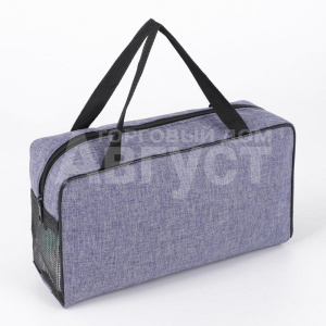 Косметичка 3537009 на молнии, с ручками 26*9*13 см, текстиль, в ассортименте