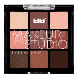 Тени для век Kiki Makeup Studio Eyeshadow палетка 9 оттенков, Rose, тон 204