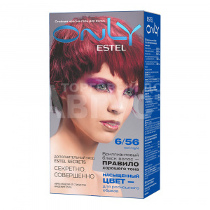 Стойкая краска-гель для волос Estel Only тон 6/56, Темно-русый красно-фиолетовый