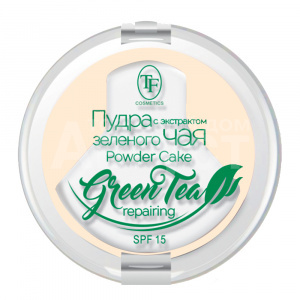 Пудра компактная Triumf Green Tea repairing Powder Cake тон 01, Фарфоровый