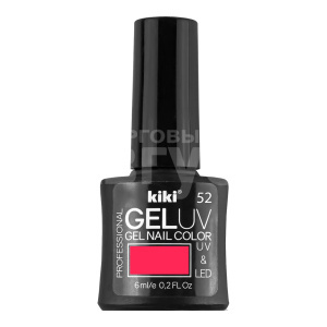 Лак для ногтей Kiki UV гель, цвет розовый неон, тон 52, 6 мл