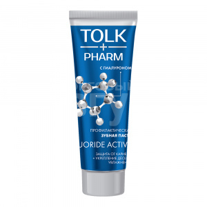 Зубная паста TOLK PHARM Fluoride activе защита от кариеса и укрепление дёсен, 100 г