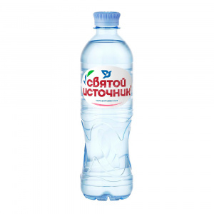 Вода негазированная питьевая Святой источник 0,5л пластиковая бутылка