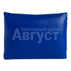 Косметичка 10534197 на молнии, плоская 20*0,5*15 см, искусственная кожа, синий