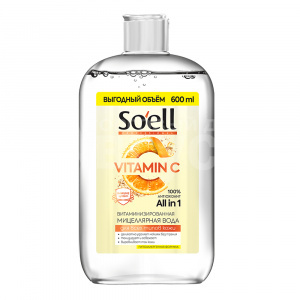 Мицеллярная вода Soell Professional витаминизированная, 600 мл