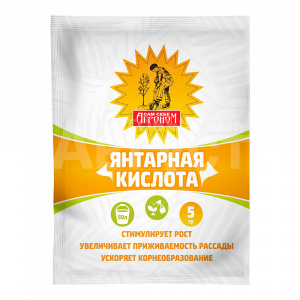 Удобрение Сам себе агроном Янтарная кислота, стимулирует рост, 5 г