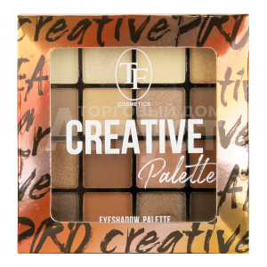 Тени для век Triumf Creativa Palette палетка 16 оттенков, классический коричневый, тон 02