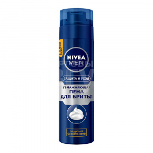 Пена для бритья Nivea Men защита и уход, 200 мл