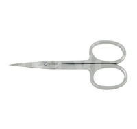 Ножницы маникюрные Кайзер 404024 прямые, лезвие 20мм, ручная заточка, 90 мм, цвет серебро