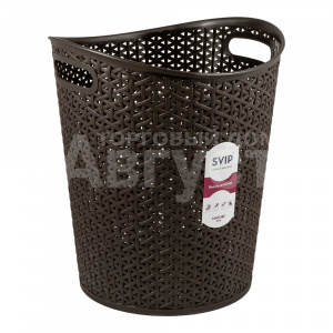 Корзина для бумаг Nature SV4080ВНГ пластиковая с ручками, венге, 13 л